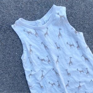 Rylee + Cru Neutral Cream One Piece with Giraffe Pattern